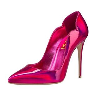 FSJ Women Classic Pointed Toe High Heels Sexy Stiletto Pumps Office Lady Purple